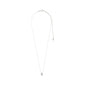 TINA crystal pendant necklace, silver-plated, featuring an organic embossed design on a silver chain, part of Pilgrim's eco-friendly collection.