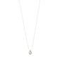 TINA crystal pendant necklace, silver-plated, featuring an organic, embossed design with a shimmering crystal, part of Pilgrim's recycled collection.