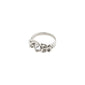 Silver-plated TINA organic-shaped ring with Preciosa crystal, showcasing a handcrafted design. Part of Pilgrim's eco-friendly collection, emphasizing elegance and sustainability.