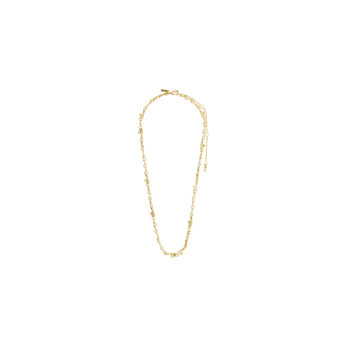 HALLIE organic shaped crystal necklace gold-plated