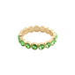 CALLIE krystal armbånd grøn/guldbelagt