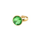CALLIE resirkulert ring med krystall grønn/gullbelagt