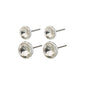 CALLIE recycled crystal earrings silver-plated