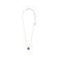 CALLIE recycled crystal pendant necklace blue/silver-plated