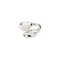 CHANTAL ring silver-plated, showcasing a silver, curved design with a glossy, handcrafted finish, perfect for both casual and party outfits.