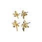 RIKO recycled earrings, 2-in-1 set, gold-plated