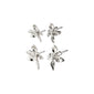 RIKO recycled earrings, 2-in-1 set, silver-plated