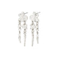 ZHURI silver-plated earrings with floral motifs and a freshwater pearl, combining elegance and playfulness. Ideal for everyday wear and special occasions.