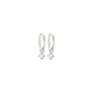 JOA crystal hoop earrings, silver-plated with Preciosa crystals, featuring a loose dewdrop pendant, designed for timeless elegance and everyday sparkle.