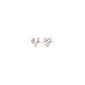 RYAN heart earrings silver-plated, featuring an organic heart shape with Preciosa crystals, showcasing Pilgrim's handcrafted, recycled elegance for a romantic, trendy look.