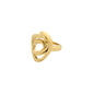 DIEGO ring gold-plated with artistic, doodle-inspired design and organic shapes, showcasing bold personal style. Made from 99% recycled materials.