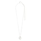 Silver-plated DIEGO necklace with a twisted doodle pendant, 80 cm length, adjustable slide lock, crafted from 99% recycled materials, offering an artsy twist to any outfit.