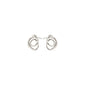 Silver-plated DIEGO earrings with fluid doodle design, offering a playful, creative touch, crafted from 99% recycled materials. Perfect for a statement look.