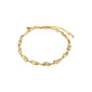 ELIYAH bracelet gold-plated with nugget-shaped links and lobster clasp, showcasing textured simplicity and rustic appeal against a white background.