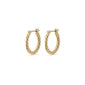 CECE recycled twisted hoop earrings gold-plated