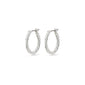 CECE recycled twisted hoop earrings silver-plated