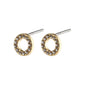TESSA recycled crystal halo earrings gold-plated