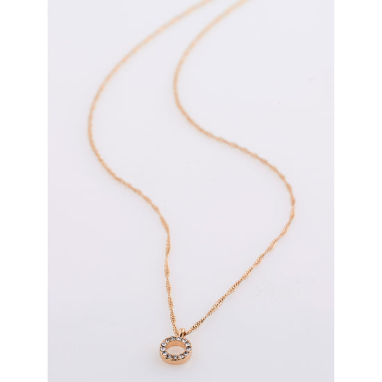 Necklace : Tessa : Rose Gold Plated : Crystal