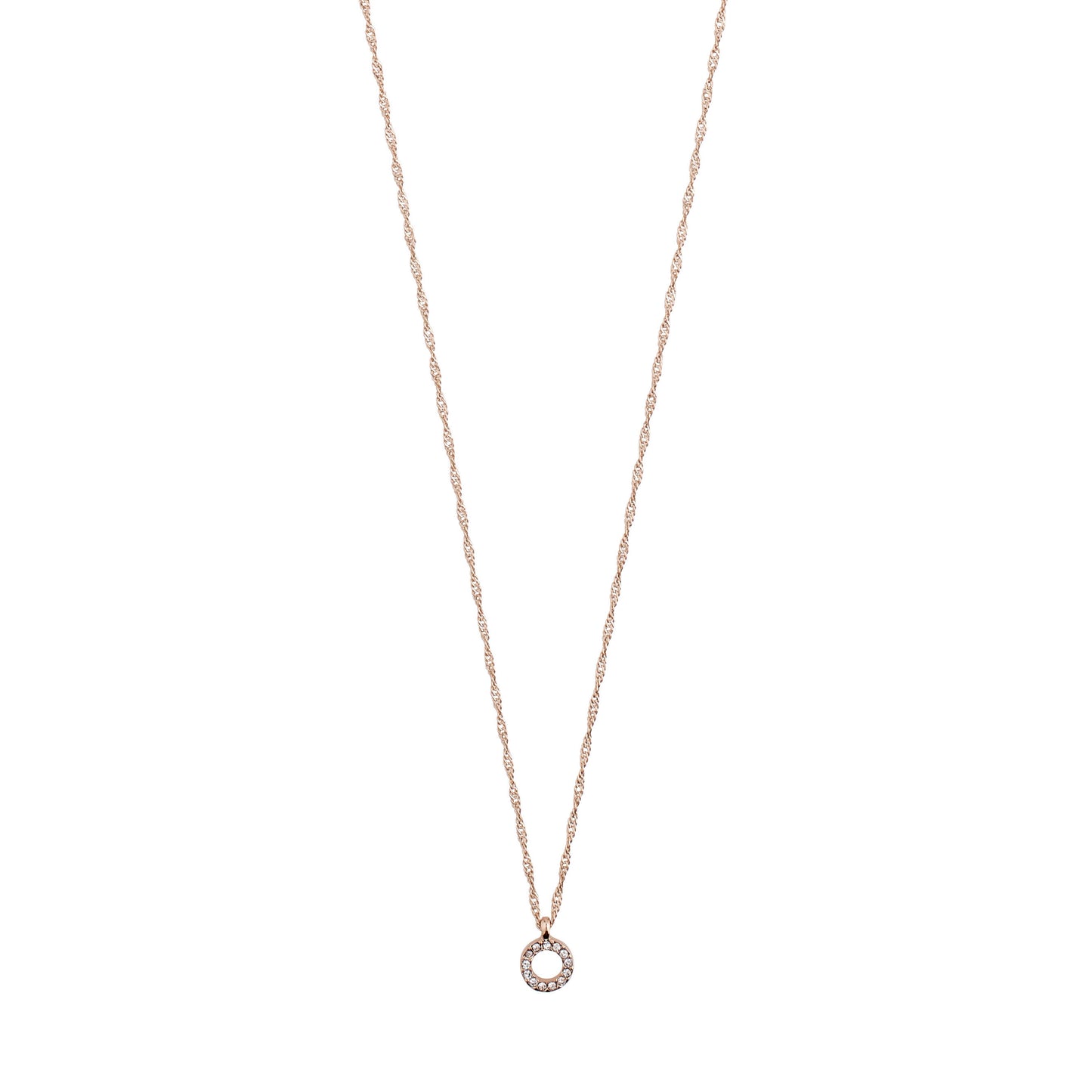 Necklace : Tessa : Rose Gold Plated : Crystal
