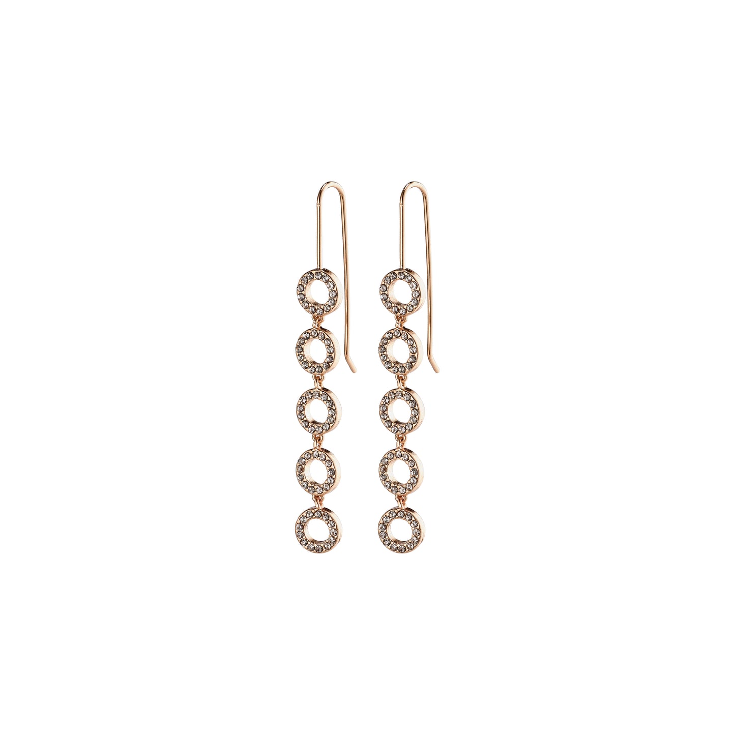 Earrings : Tessa : Rose Gold Plated : Crystal