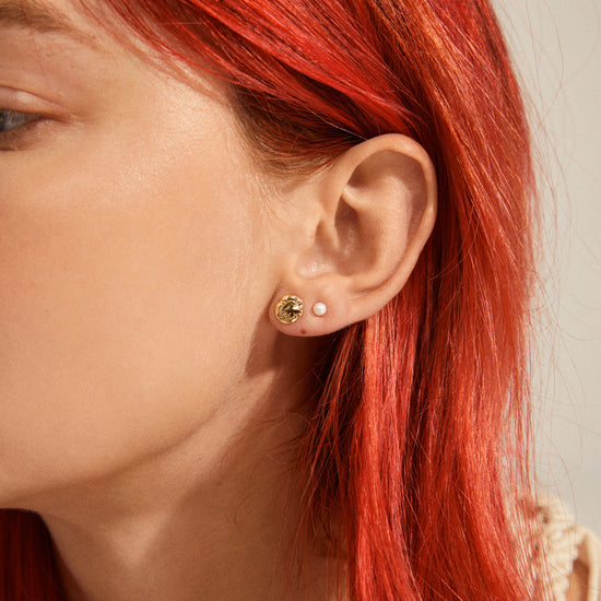JOLA freshwater pearl earrings 2-in-1 set gold-plated