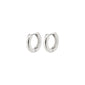 TYRA chunky hoop earrings silver-plated by Pilgrim, showcasing simple, stylish design. Made from 99% recycled materials, reflecting Scandinavian quality and environmental care.