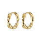 EDDY recycled organic shaped small hoops gold-plated