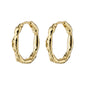 EDDY recycled organic shaped medium hoops gold-plated