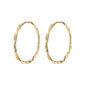 EDDY recycled organic shaped maxi hoops gold-plated