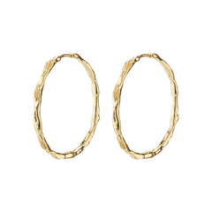 EDDY hoops organisk form guldpläterade maxi