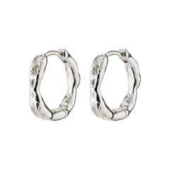 EDDY hoops organisk form silverpläterade liten