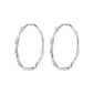 EDDY recycled organic shaped maxi hoops silver-plated