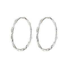 EDDY hoops organisk form silverpläterade maxi