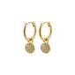 CHAYENNE recycled crystal hoop earrings gold-plated