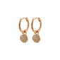 CHAYENNE recycled crystal hoop earrings rosegold-plated