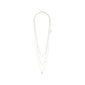 CHAYENNE crystal necklace silver-plated features a 3-in-1 layered design with slim chains adorned by Preciosa crystals, offering a sparkling, elegant look.