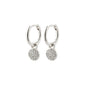 CHAYENNE recycled crystal hoop earrings silver-plated