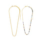 REIGN necklaces, 2-in-1 set, gold-plated