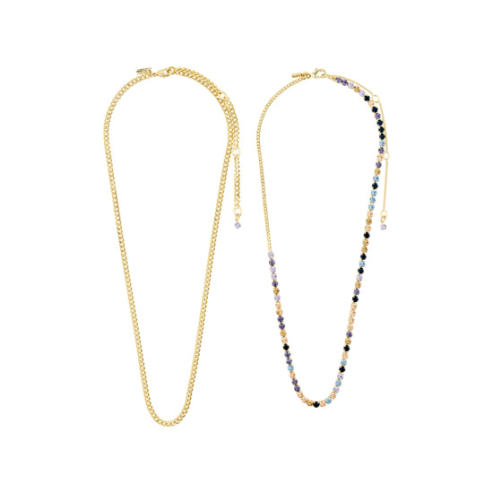 REIGN halsband, 2-i-1-set, guldpläterade