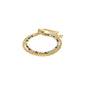 REIGN bracelet, 2-in-1 set, gold-plated, features a classic curb chain adorned with blue and champagne Preciosa crystals, offering a stylish urban look.