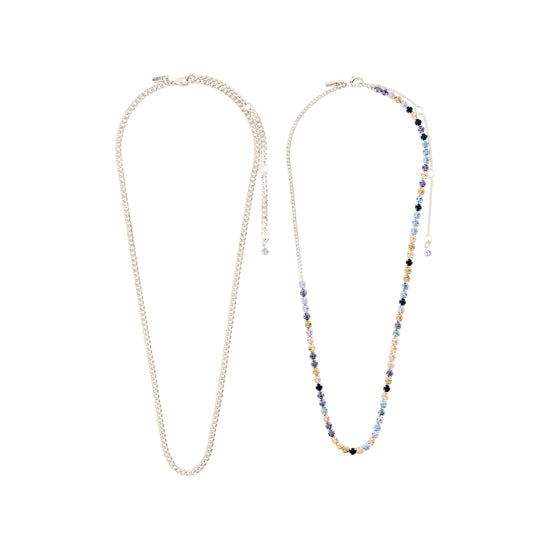 REIGN necklaces, 2-in-1 set, silver-plated