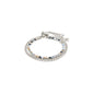 REIGN bracelet, 2-in-1 silver-plated set featuring a classic curb chain with multicolored Preciosa crystals, blending timeless elegance with urban glam.