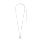 SCOTTIE coin necklace silver-plated featuring a rustic coin pendant on a sleek silver chain, adjustable length, crafted from 97% recycled materials.