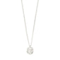 SCOTTIE coin necklace silver-plated features a rustic coin pendant on a sleek silver chain, crafted from 97% recycled material, ideal for layered styling.