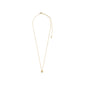 ALAIA gold-plated necklace featuring a delicate heart pendant, perfect for layering or solo wear, crafted from 99% recycled materials for a romantic, sustainable style.