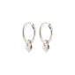 ALAIA earrings silver-plated, featuring versatile huggie hoops with detachable petite heart pendants, perfect for everyday wear or special occasions, crafted from 99% recycled materials.