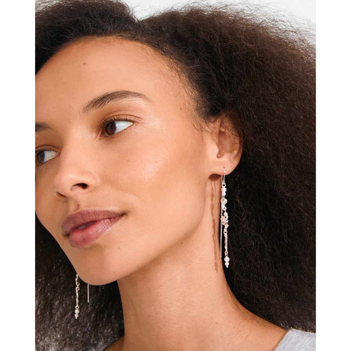 SLOAN chain earrings silver-plated