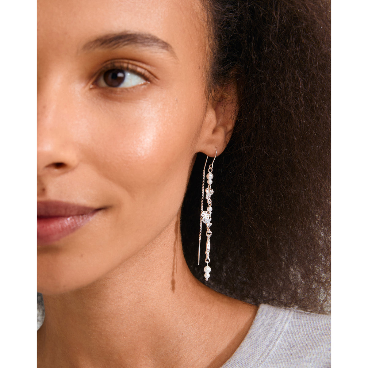 SLOAN chain earrings silver-plated