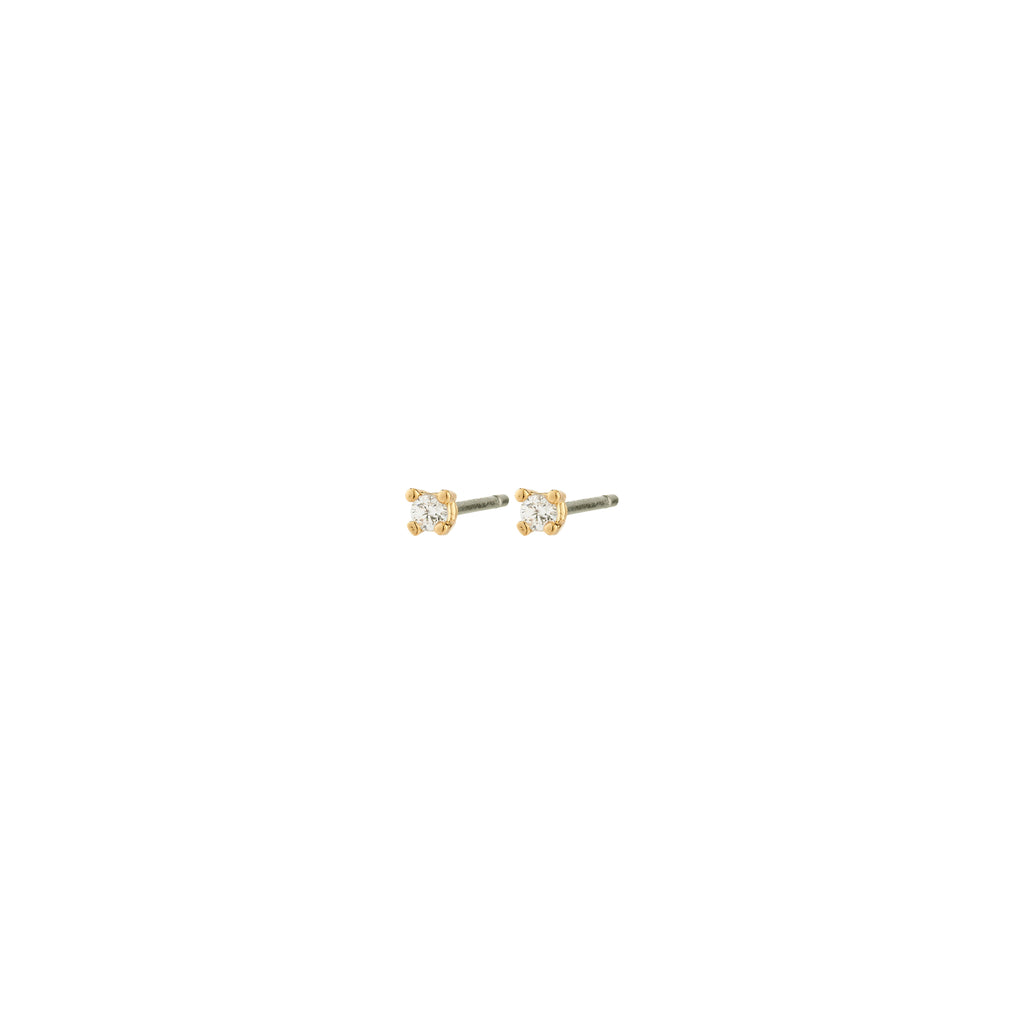 RAVI crystal earstuds gold-plated