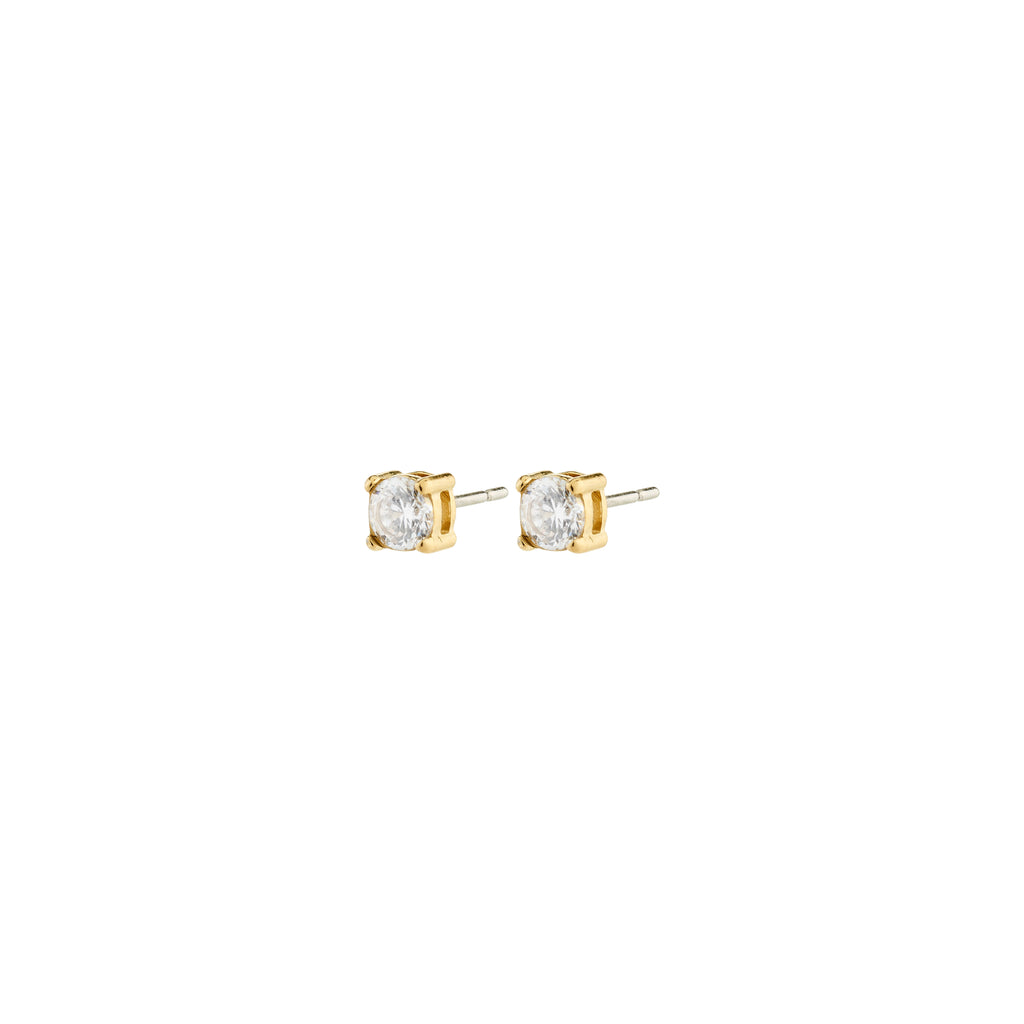 RAVI crystal earstuds gold-plated